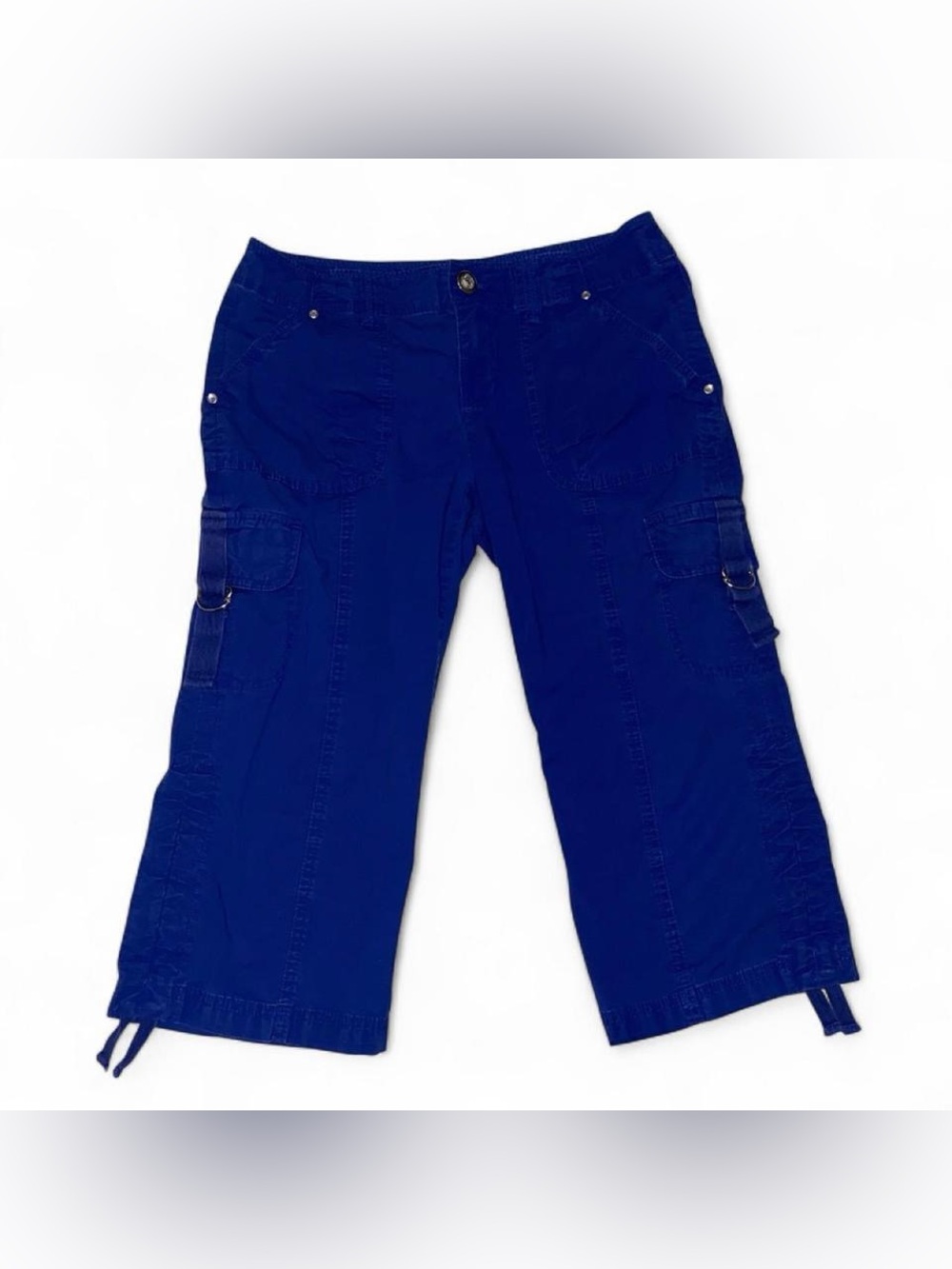 INC International Concepts Women’s Blue Cargo Capris